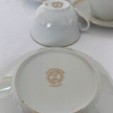 Tea service 5 cups and cups - Porcelain de Lourioux