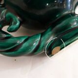 Pair of earthenware candlesticks