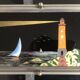Plateau à service Art-Déco – Peinture sous verre & nacre
