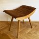 1970's Mid-Century Modern Beechwood Stool with New Upholstery