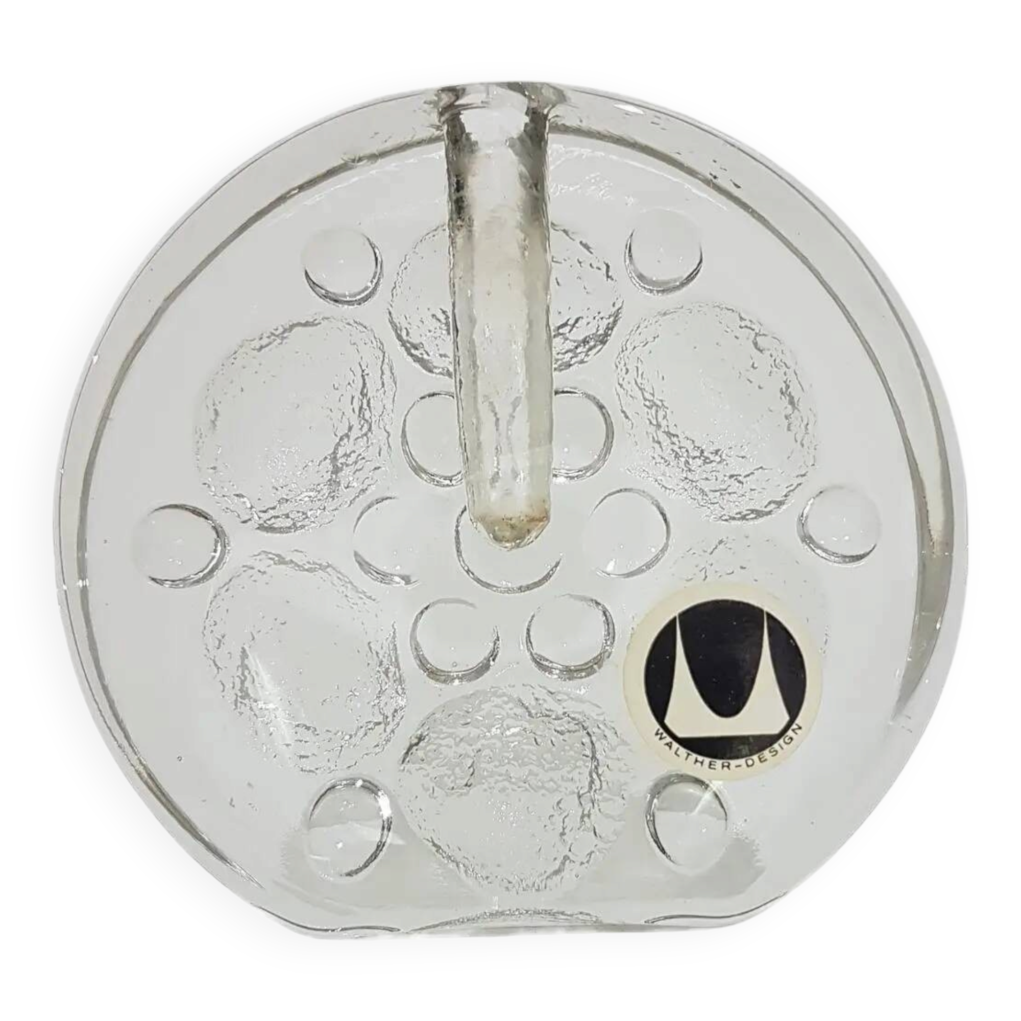 Solitaire vase, clear glass, designed by H. Düsterhaus, Walther Glas, Germa