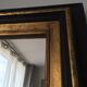 Miroir ancien noir et doré  81x66cm