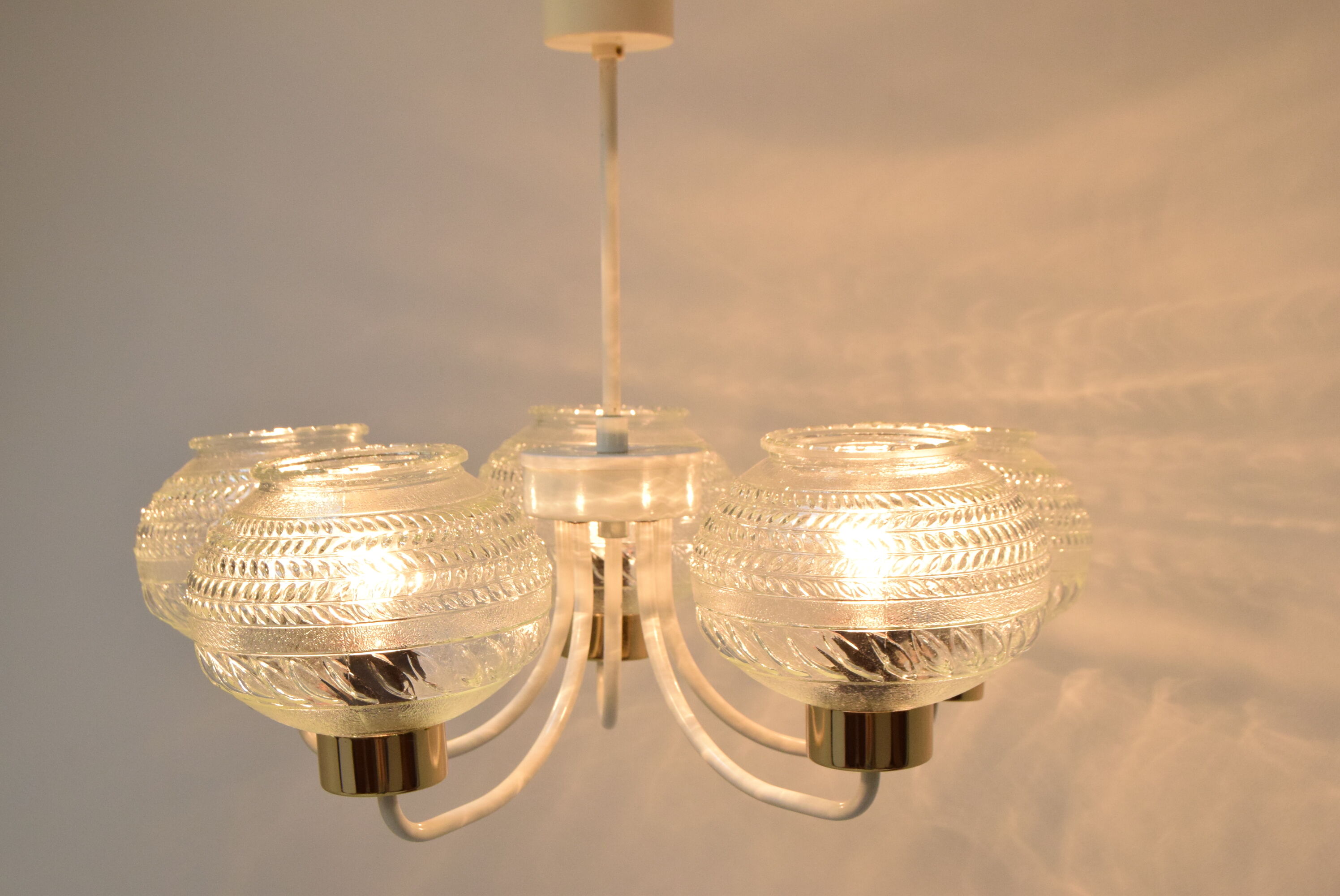 Mid-century chandelier by instala jilove u decina,1970's.