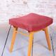 Mid-Century Stool in Upholstery and Beech, Slovakia, 1960s
