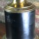 Lamp mounted on old kerosene lamp 1900 black and gold
