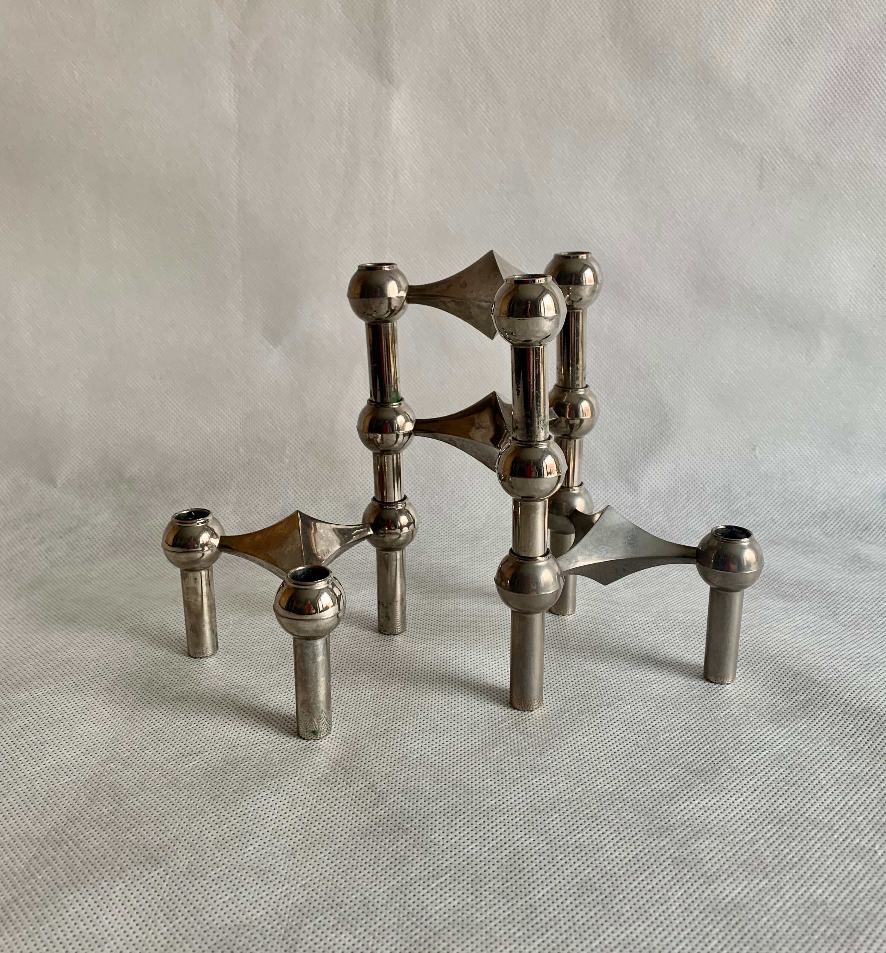 Set of 4 candleholders by Fritz Nagel for BMF, 1960s