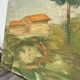 Old painting of a forest landscape in Les Landes