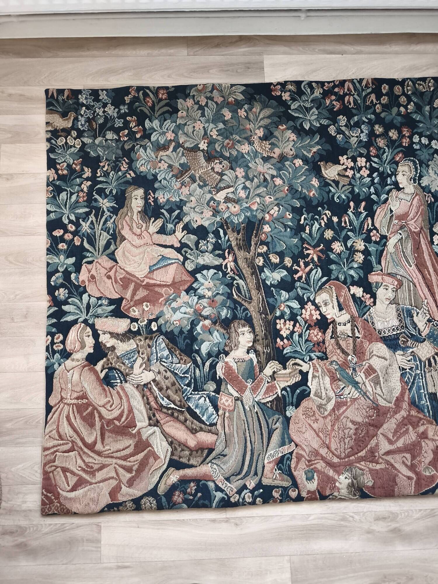 Large wall tapestry "Galant Feast" - Medieval Style / Jean Laurent (1)