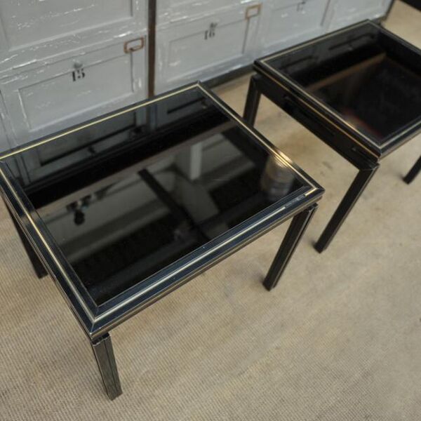 Paire de table basses pierre vandel paris 1970