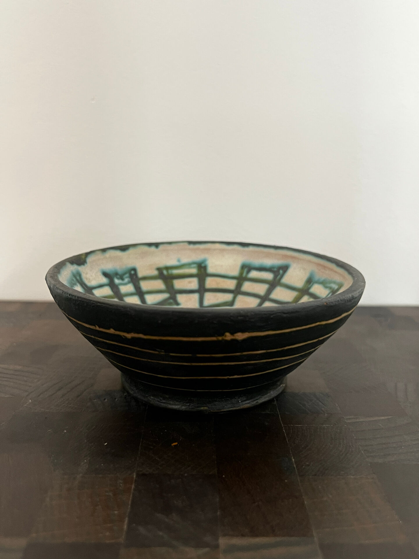 1960 signed ceramic bowl
