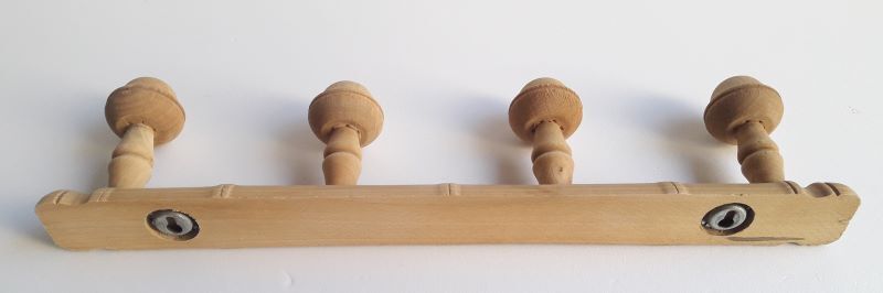 Coat rack integrated wood wall mounts