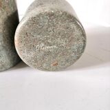 Atelier Olima, 2 stone candle holders from Gabon design 60s - 70s