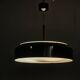 1960s NAPAKO Modernist Black Glass Pendant Light, Czechoslovakia