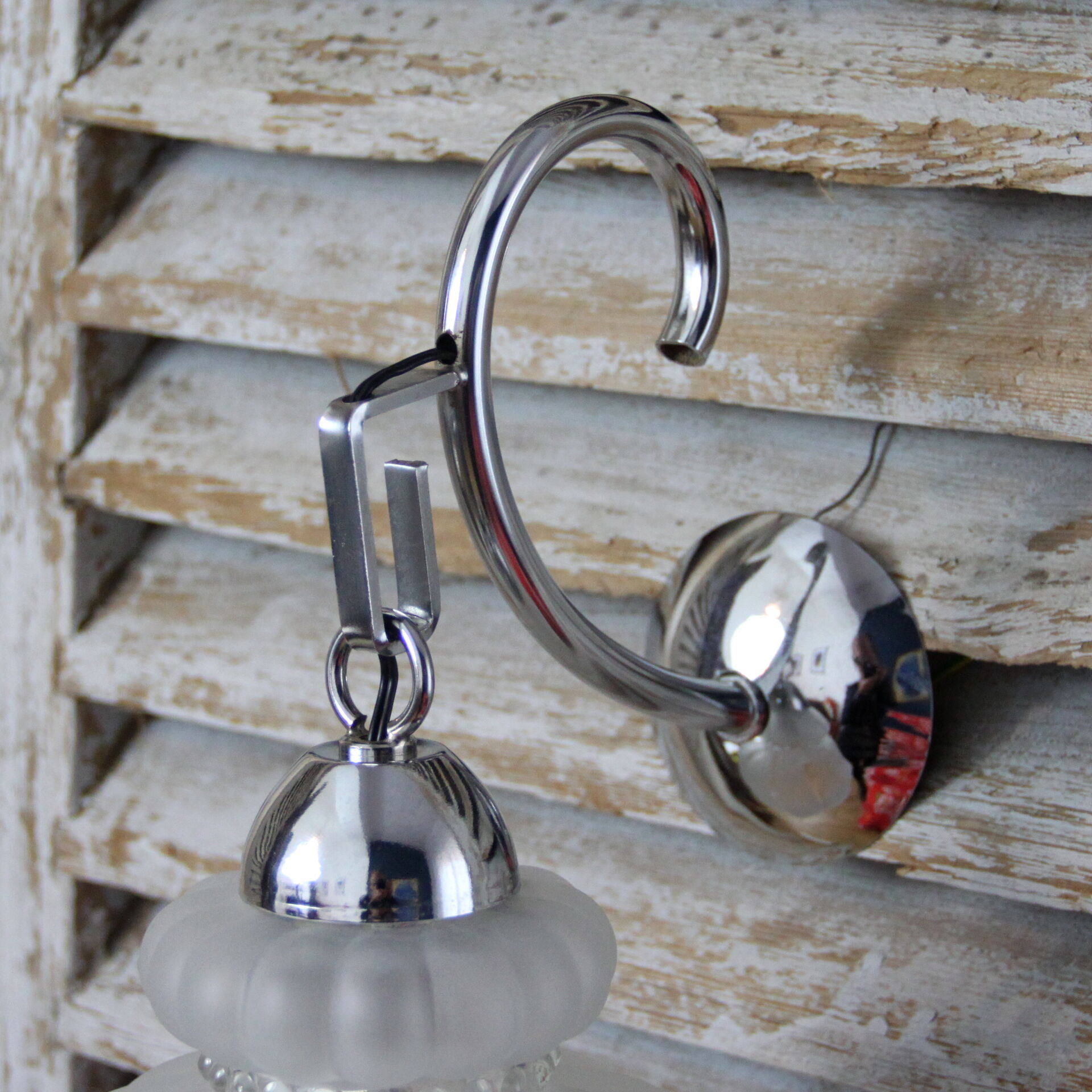 Wall light mounted Lantern old, glass and chrome