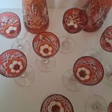 Crystal liqueur service from Saint Louis, Massenet model.