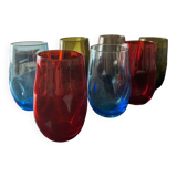 7 colored glasses 1970's