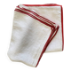 Square Basque tablecloth with hand-trimmed center - 140x130 - Hemp