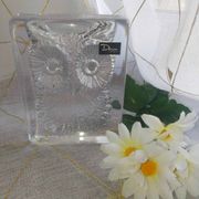 Paperweight signed daum France owl owls