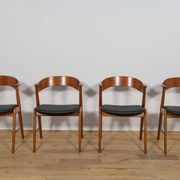 Chaises en teck danoises du milieu du siècle de Korup Stolefabrik, Danemark, 1960.