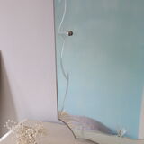 Bevelled, chiseled, antique, art deco wall mirror