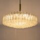 Grand lustre Doria avec tubes de verre glace, Allemagne, années 1960