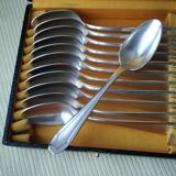 Set of 12 Art Deco silver-plated coffee spoons