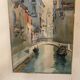 Aquarelle signée f. jeannin gros - rialto à venise encadrée et sous verre début xxe
