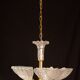 Elegant Murano Candlestick Iridescent Leaves