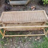 Vintage rattan planter