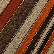 Tapis kilim turc en laine à rayures multicolores 7x8, 195x259 cm