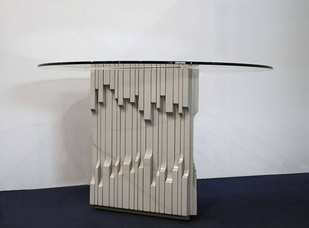 Luciano Frigerio ‘Norman’ table in solid lacquered wood