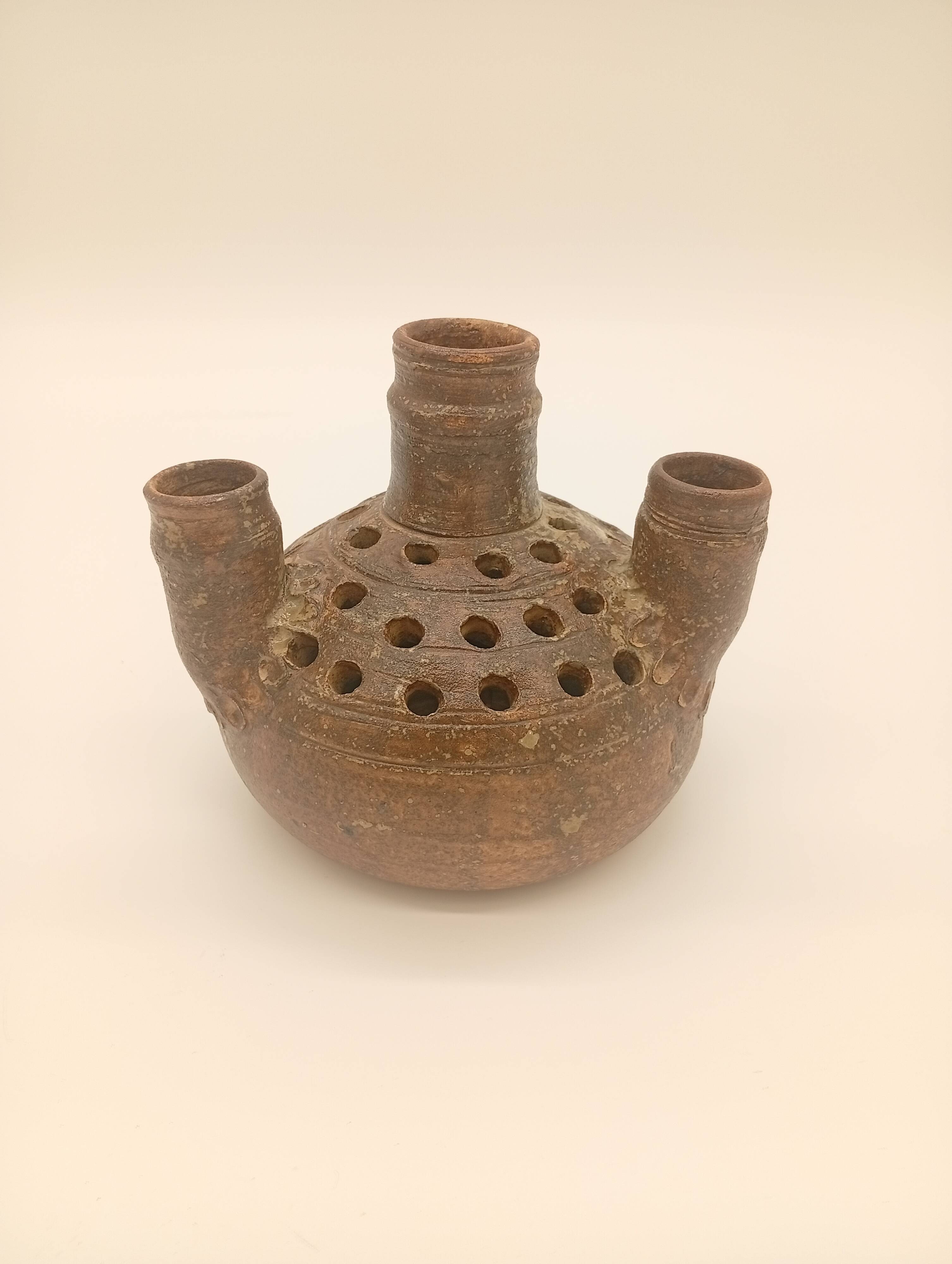 Vase Stoneware Multiple Fireplaces Pottery la Hulotte Caylus Ceramic Studio