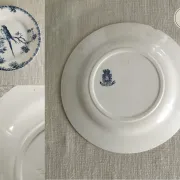 Gien "Provençal" - Set of 3 flat plates Ø 23 cm swallows