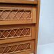Vintage wood and rattan chest of drawers