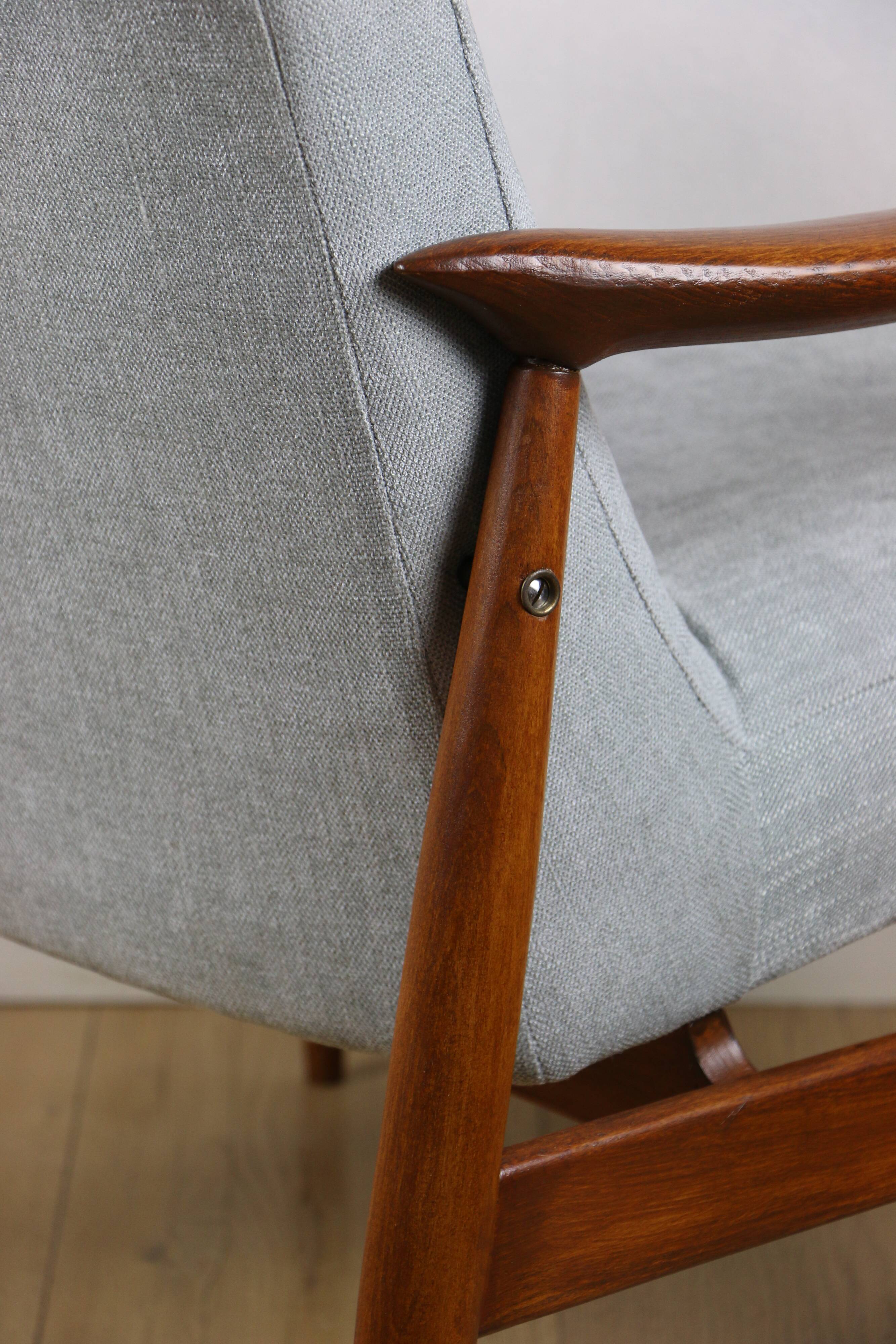 Light Blue GFM63 Lounge Chair by J. Kedziorek, 1970s