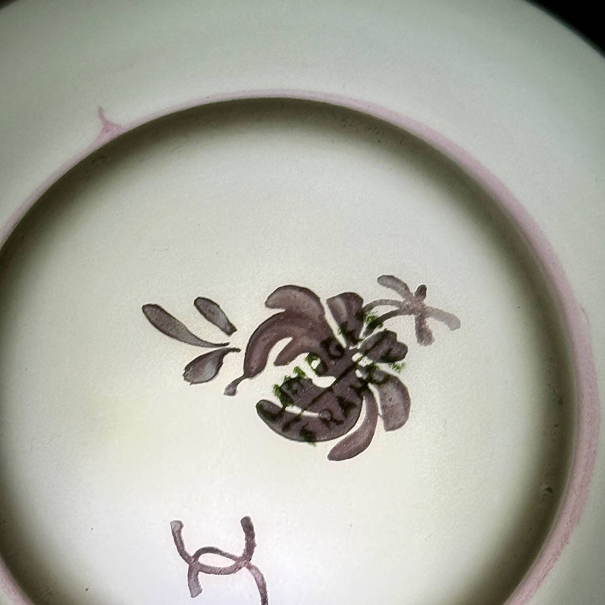 Soliflore en porcelaine de Limoges peint à la main | Ruban/Nœud