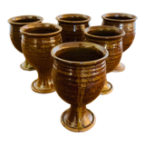 Set of 6 stoneware glasses