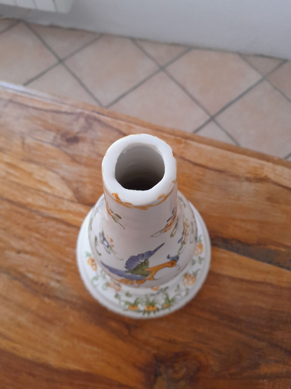 Moustiers earthenware lamp base