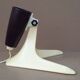 Cocotte vintage articulated desk lamp beige & brown plastic old design