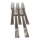 5 fourchettes de table métal argenté orfèvre Christofle modèle Triade