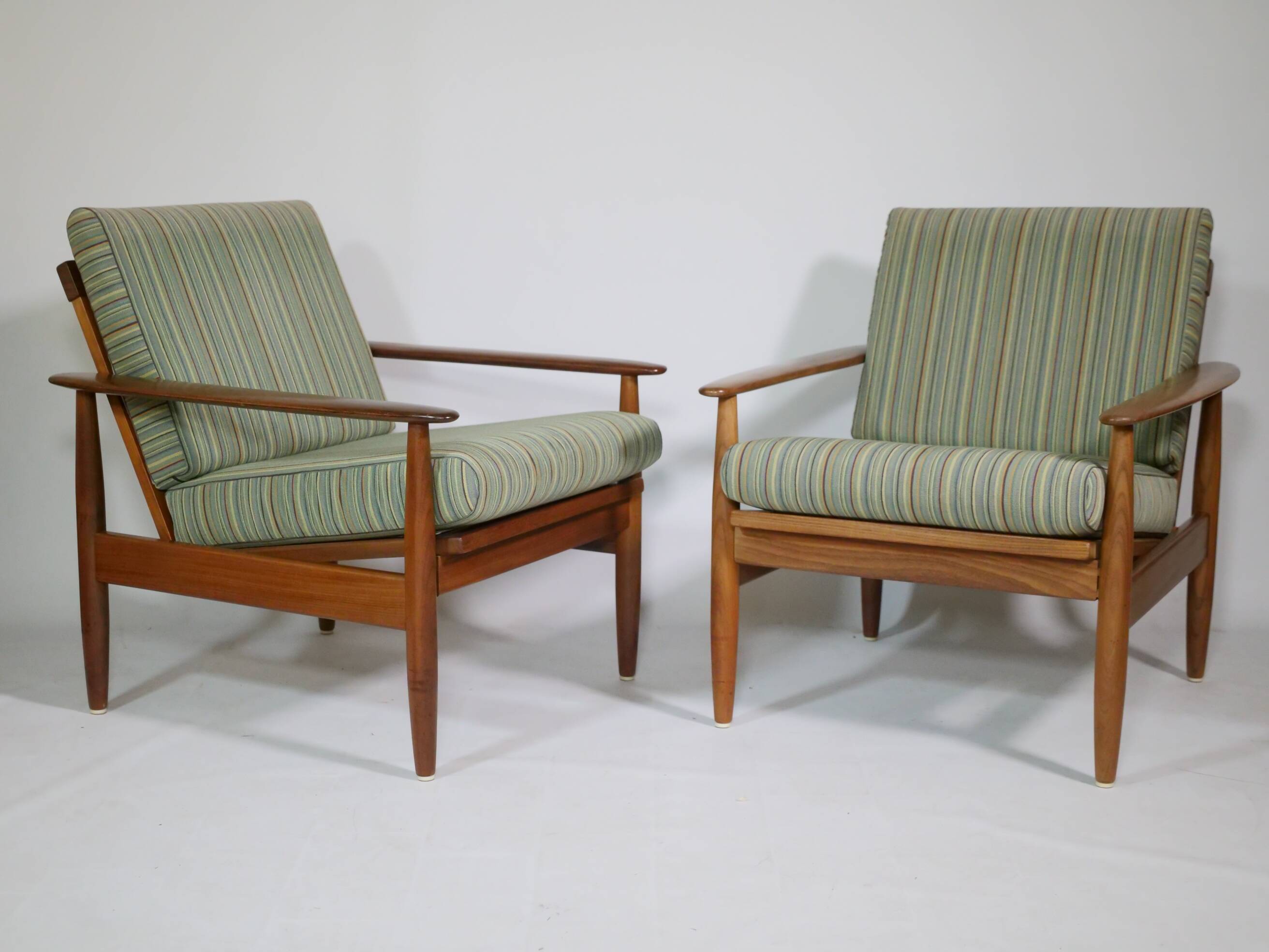 Danish Design Teak Armchair Set Mid-Century Armchair, Set of 2, 60s