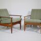 Danish Design Teak Armchair Set Mid-Century Armchair, Set of 2, 60s