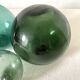 Boules en verre anciennes, flotteurs de filet de pêche