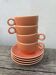 4 salmon ceramic tea or coffee cups