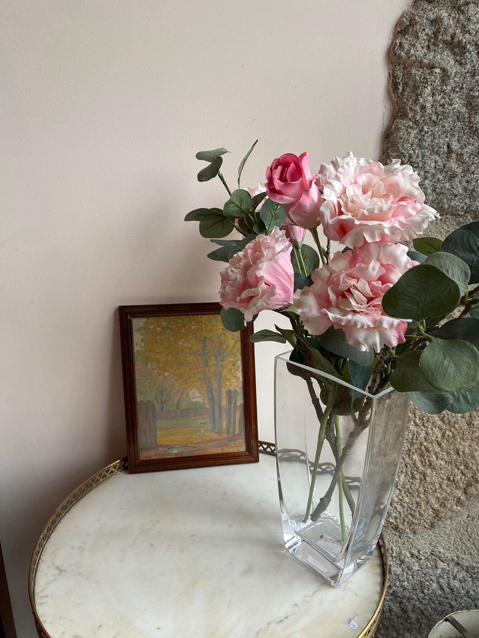 Painting, old, autumn landscape 1940s