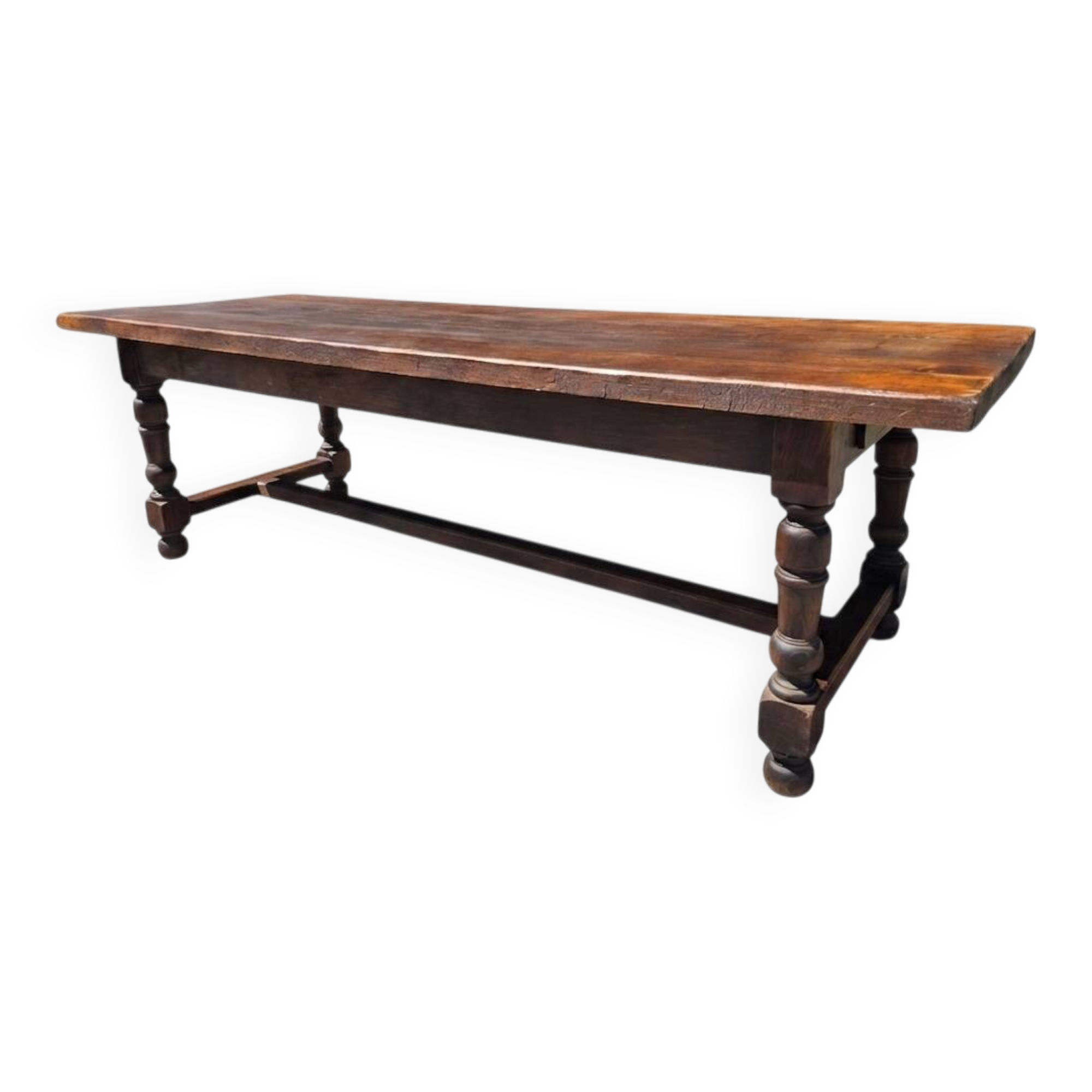 Table de ferme en chêne massif,  250 × 87cm