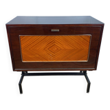 Vintage 50s tilting door storage bar cabinet