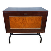 Vintage 50s tilting door storage bar cabinet