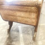 Banc rotin antique