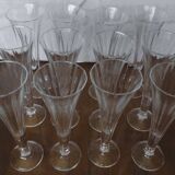 12 vintage champagne flutes